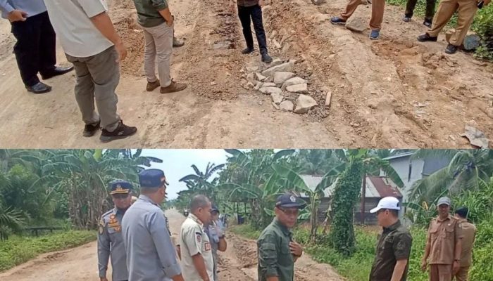 Romi Wijaya Tinjau Pembangunan Ruas Jalan Sukadana -Teluk Batang