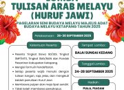 MABM Ketapang Hadirkan Lomba Menulis Huruf Jawi Perdana lewat Pagelaran Seni Budaya Melayu 2025