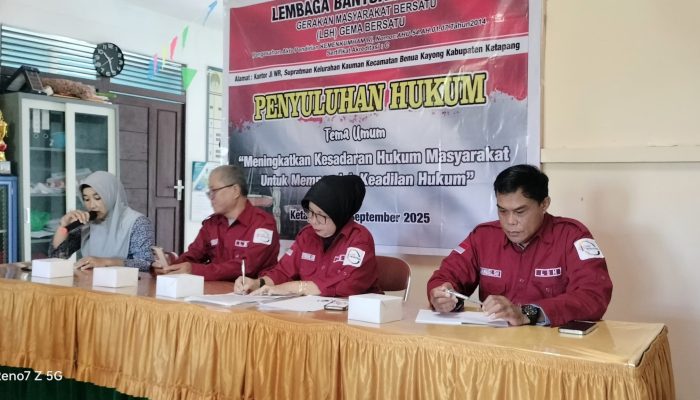 LBH Gema Bersatu Ketapang Dorong Pemahaman Hukum di Kalangan Warga Kelurahan dan Pedesaan