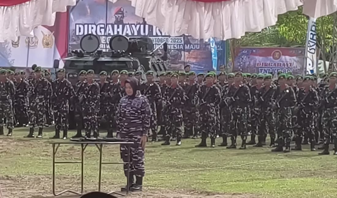 Upacara HUT TNI-80 di Ketapang Kalbar