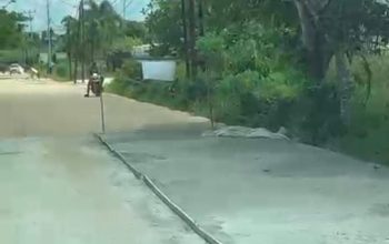 Dana Ratusan Juta Rupiah Terbuang Sia-sia, Proyek Rabat Beton Tentemak Ketapang Mengecewakan