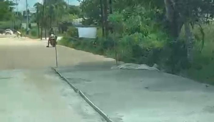 Dana Ratusan Juta Rupiah Terbuang Sia-sia, Proyek Rabat Beton Tentemak Ketapang Mengecewakan