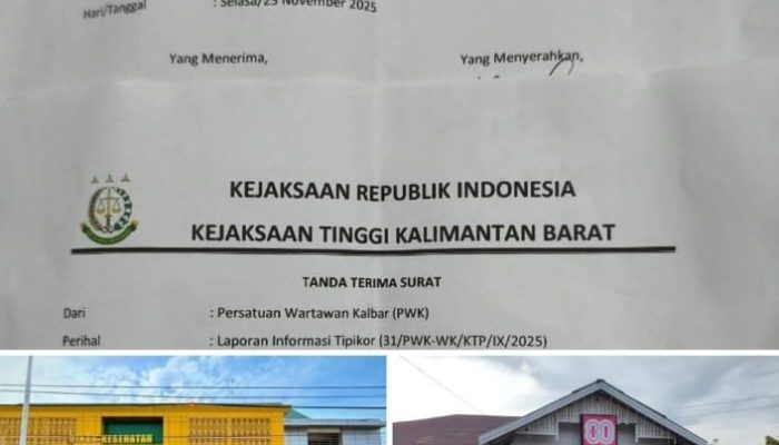 PWK Pertanyakan Progres Laporan Dugaan Tipikor Dinas Perkim LH dan Dinas Kesehatan Kabupaten Ketapang yang Sudah 14 Hari Kerja Masuk Kejati Kalbar