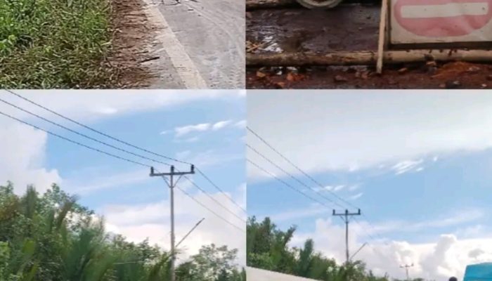 Akibat muatan melebihi kapasitas Truk Tangki Gas Oksigen Sebabkan Antrean Panjang mulai pukul 07.40 di Simpang Hilir