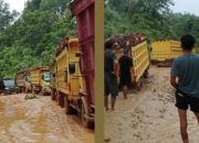 Angkutan Buah PT PLPB melebihi kapasitas Diduga Penyebab Rusak Parah Jalan Kekurak-Mahawa Mahaw
